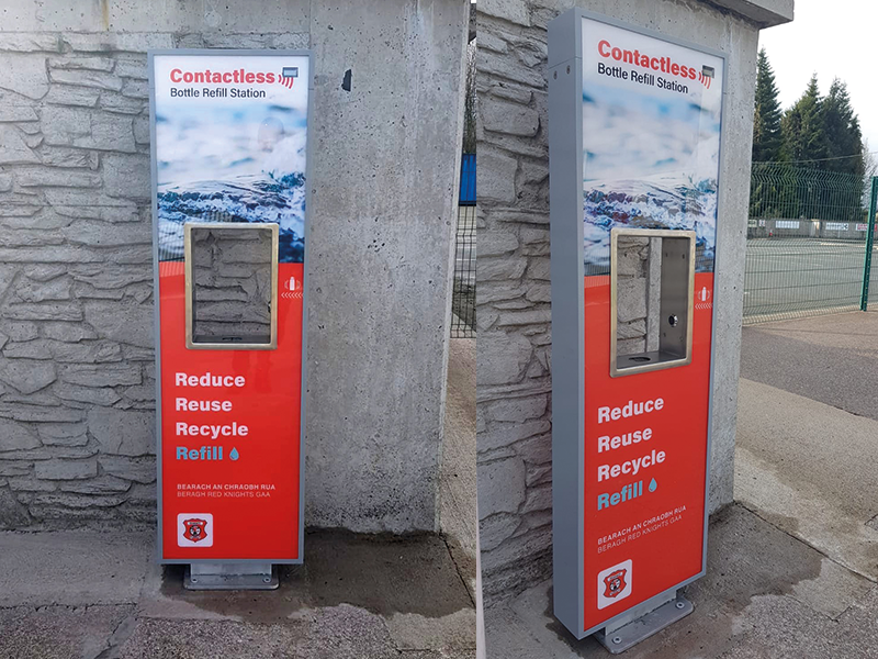 Water Bottle filling station Iconic-V installed for Beragh Red Knights GAA