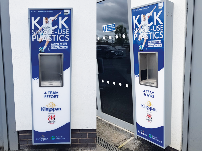 Bottle Filling Station installed at Kingspan Ulster Stadium Belfast