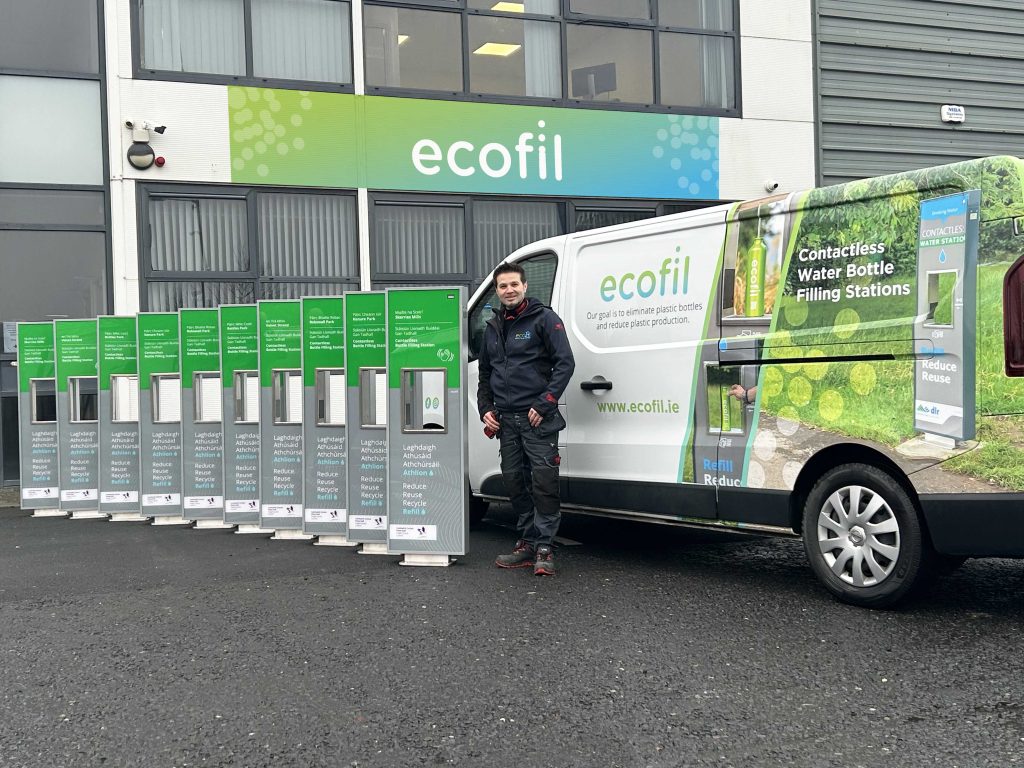 Ecofil Iconic-V stations with Fingal Branding and Ecofil van